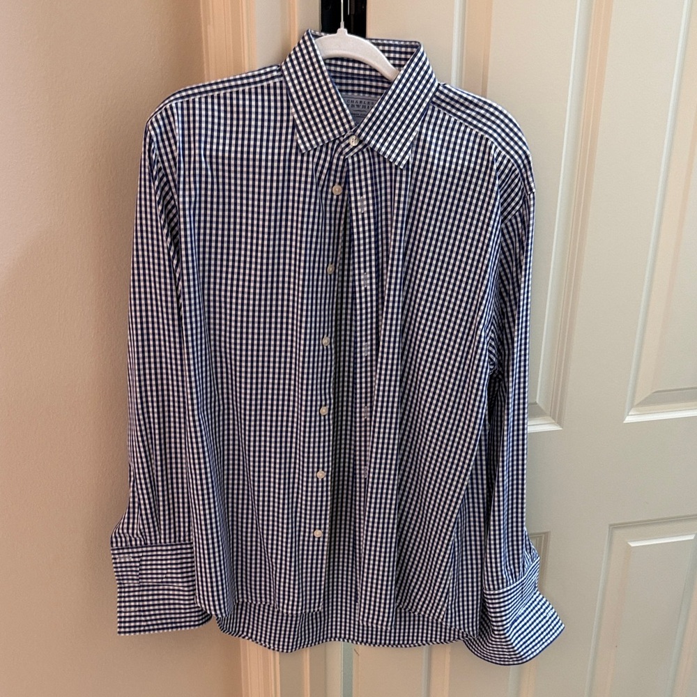 Charles Tyrwhitt Navy Check Dress Shirt